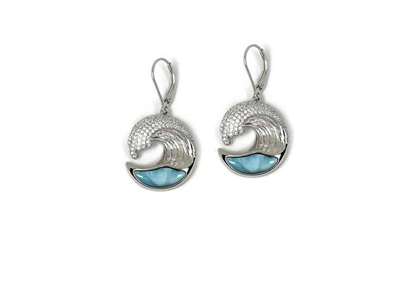 Fashionable Ocean Wave Lever Back Earrings